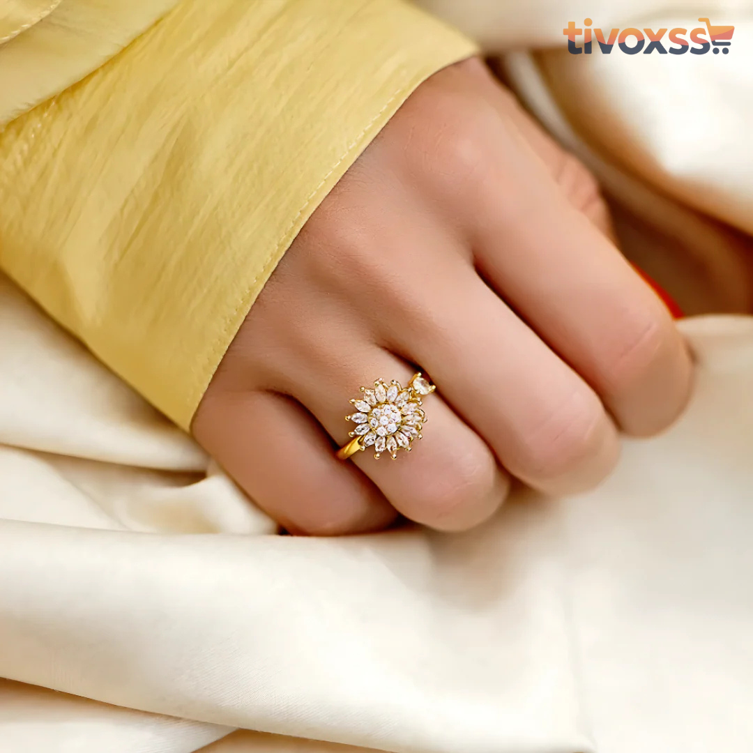 Anillo Girasol Giratorio