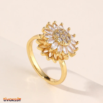 Anillo Girasol Giratorio