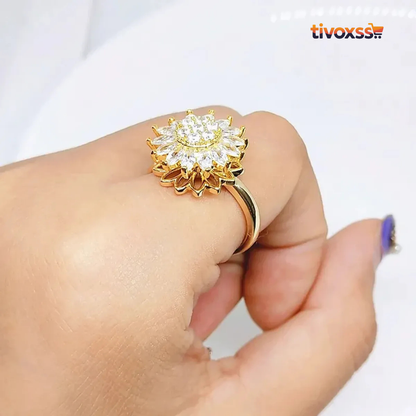 Anillo Girasol Giratorio