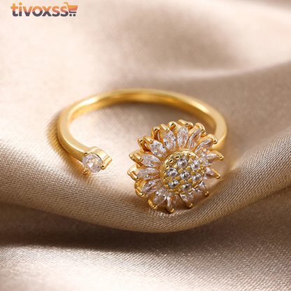 Anillo Girasol Giratorio